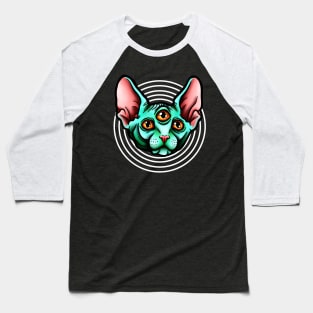 Three eyed Sphinx Cat Baseball T-Shirt